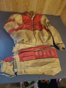 AN De Colección NFL San Francisco 49ers XL Ladas Chaqueta de Cuero y Pantalones Traje de Pista Raro - Imagen 1 de 19