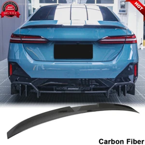 Fit For BMW G60 M-SPORT 2024UP DRY CARBON FIBER Rear Trunk Spoiler Boot Wing Lip - Picture 1 of 12