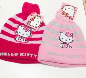 HELLO KITTY ROSA NIÑAS niña niño esquí SOMBRERO DE INVIERNO GORRO POM BALL gorra niños - Imagen 1 de 4