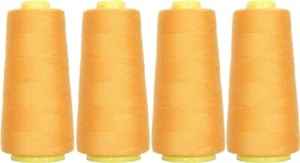 4 BIG CONESOLD GOLD SERGER SEWING THREAD 2750 YD TEX 27 40S/2-THREADART - Picture 1 of 8