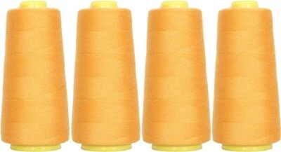 4 BIG CONESOLD GOLD SERGER SEWING THREAD 2750 YD TEX 27 40S/2-THREADART - Image 1 of 4