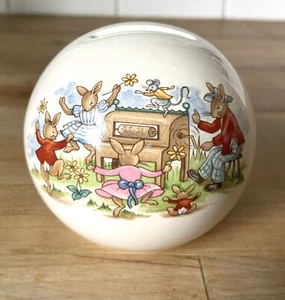 Bunnykins Royal Doulton Round Coin/Money/Piggy Bank- Vintage 1988 - Picture 1 of 9
