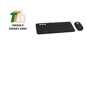 Combiné clavier et souris sans fil Bluetooth mince - Design silencieux et portable - Noir - Photo 1/2
