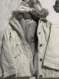 Reduced PER UNA storm wear Marks & Spencer UK jacket Women Size Large White - Picture 1 of 8