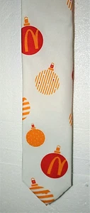 McDonalds Restaurants Crew White Christmas Golden Arches Logo Tie New NOS 2019 - Picture 1 of 4