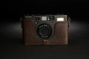 Funda de cuero genuino para media cámara cubierta para cámara fotográfica Contax T3 - Imagen 1 de 46