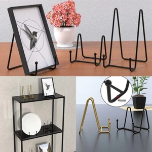 Plate Stands for Display Holder Metal Stand Iron Frame Display Picture Easel - Picture 1 of 14