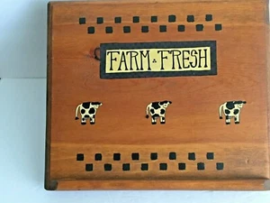 Vintage Wooden Country Farm Designed Cookbook Stand Holder Tabletop 13x11x7" - Picture 1 of 12