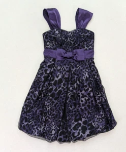 Speechless Girl's Dress Size 8 Purple Animal Print Leopard Cheetah Party - Picture 1 of 15