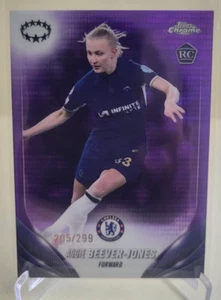 2023-24 TOPPS CHROME WOMENS UEFA AGGIE BEEVER-JONES #16 PURPLE SER# 205/299 - Picture 1 of 2