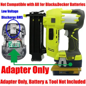 1x fits Ryobi 18v Adapter To for Dewalt 20v Battery w/Low Voltage Discharge BMS - Picture 1 of 5