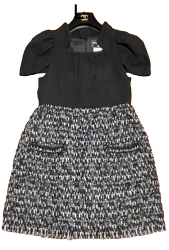 Abito CHANEL Silhouette Carino Maglia Tweed Per Grazie Hai usatoy