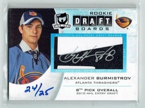 10-11 UD Upper Deck The Cup Rookie Draft Boards  Alexander Burmistrov  /25  Auto