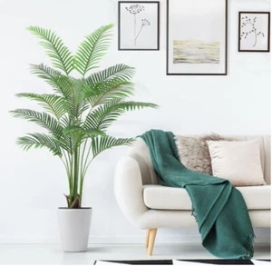 Artificial Palm Plant 6 Feet Fake Palm Tree with 16 Leaves Faux - Picture 1 of 6