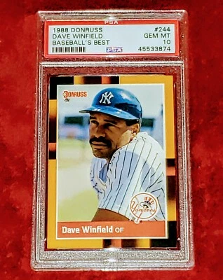DAVE WINFIELD 1988 DONRUSS #244 BASEBALL'S BEST NY YANKEES PSA 10 🔥  🔥 RARE - Image 1 of 2