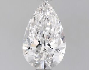 1.04 Ct Pear Cut E Color VVS2 Clarity IGI Certified Lab Grown CVD Diamond