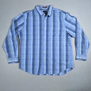 Tommy Bahama Hemden Herren XL dunkelblau Knopfleiste Langarm gestreift Freizeit Costal - Bild 1 von 10