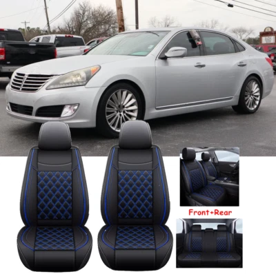 5-Seater Car Seat Covers Full Set Front Rear Cushion Leather For Hyundai Equus Foto 1 de 4
