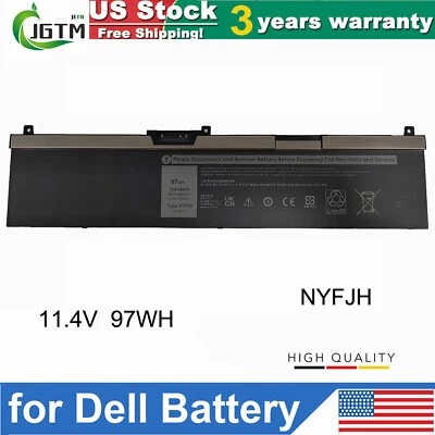 Batería NYFJH para Dell Precision 7330 7530 7540 7730 7740 P74F P34E 97Wh 11.4V Foto 1 de 4