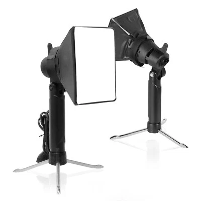 2PCS Portable Mini Photo Studio Light 5500K LED Lamp + Tripod Stand +Softbox Kit - Image 1 of 4