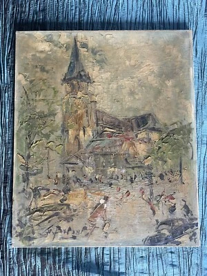 Georges Berger (1908-1976) -H. sur toile -Signée - Église de St Germain des Prés - Photo 1/4