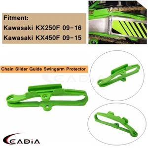 Green Chain Slider Guide Protector For Kawasaki KX250F 2009-16 KX450F 2009-2015 - Picture 1 of 7
