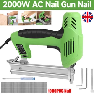 2000W Nail Gun Staple Corded Electric Heavy Duty Stapler Nailer With 1000 Nails - Picture 1 of 12