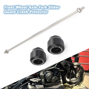 Front Wheel Axle Fork Slider Guard Crash Protector For Street Triple 765 RS/R/S - Picture 1 of 24
