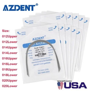 10pcs AZDENT Dental Orthodontic Elastic Niti Round Arch Wires Natural Form Round - Picture 1 of 101