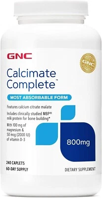 GNC Calcio Completo 800mg Suplemento, 240 Cápsulas, Suministro 60 Días caducado 03/2026 Foto 1 de 2
