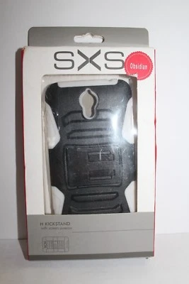 Cubierta para teléfono celular SXS ZTE Obsidian Z820 blanca y negra Foto 1 de 2