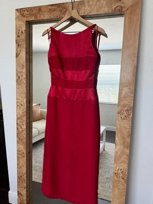 Vintage Cache Red Column Gown - Image 1 of 2