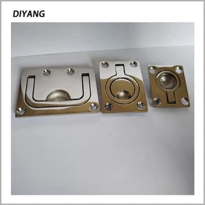 Boat Deck Hatch Latch & Square Grab Handle Stainless Steel Yacht Fittings - Picture 1 of 13