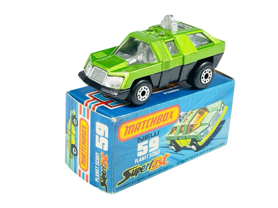 Matchbox Lesney Superfast MB59 Bulgaria Marrón Base Planet Scout con Caja L Foto 1 de 4