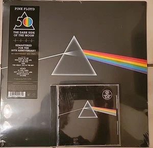 Pink Floyd Dark Side Of The Moon 50th Anniversary NEW Sealed Vinyl LP Bonus CD - Imagen 1 de 12