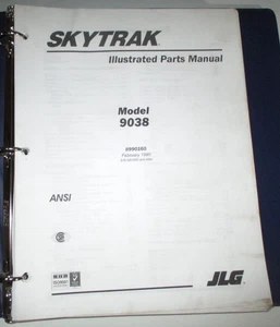 SkyTrak JLG 9038 Telehandler Telescopic Forklift Parts Manual Catalog Book 2/90 - Picture 1 of 5
