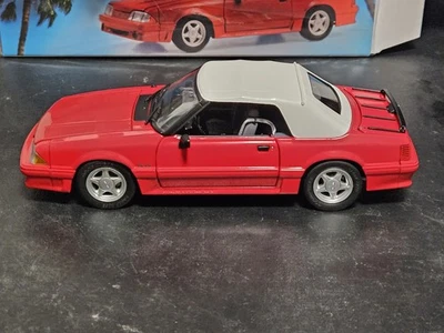 GMP 1:18 1991 FORD MUSTANG GT CONVERTIBLE "BEVERLY HILLS COP" IN RED. #18998 NEW - Image 1 of 4