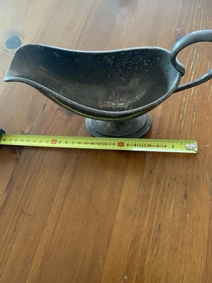 Silver Plated Gravy Boat Sauce Jug Vintage Tableware-20cm 8cm high — 第 1/3 张图片