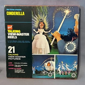 Vintage Cinderella Talking View-Master Reels GAF Box Set 1958 Disney Godmother - Picture 1 of 4