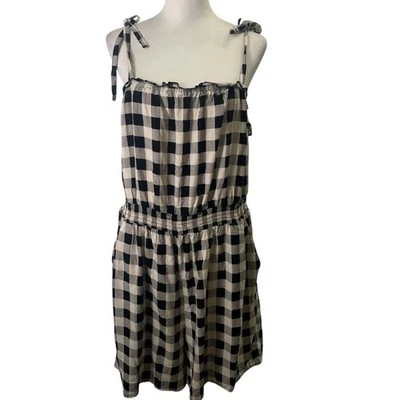 Mameluco Tórrido Mujer Talla 2 Negro Blanco Guinga Corbata Hombro Cintura Calada Foto 1 de 4