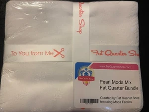 Pearl Moda Mix Fat Quarter Bundle By Fat Quarter Shop. 10 Low Volume Moda FQ - Picture 1 of 2