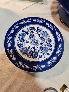3 Bombay Co. Blue & White Porcelain 6.5" Bread Salad Dessert Plate set - Picture 1 of 3