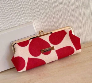 Miu Miu Parfums Red Hearts Kisslock Clutch Pochette Chain Novelty NEW - Picture 1 of 7