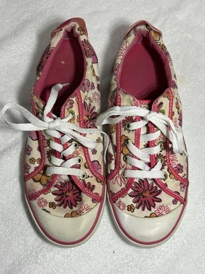 Coach Barrett Poppy White Pink Floral Canvas Sneakers Size 9 lot 180  - Image 1 of 4