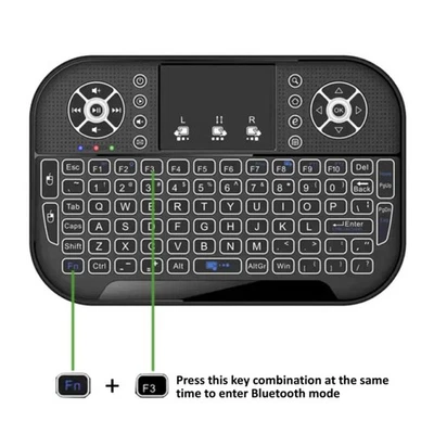 Mini Wireless BT Keyboard With Touchpad Support 2.4GHz RF Multi Touch Rechar Set - Image 1 of 4