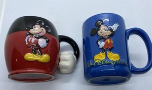 2 tazas de café diferentes de Mickey Mouse de Disney figura de Mickey en cada Tailandia - Imagen 1 de 13