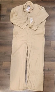 Bulwark FR Mens Coveralls Tan 48-RG 8.7 ATPV FRC Flame Resistant NEW With Tags - Picture 1 of 13