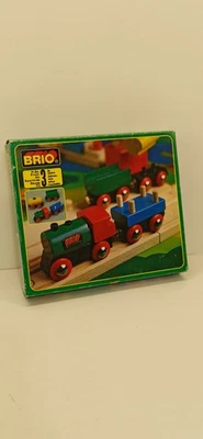 Juego completo tren de mercancías vintage Brio 33511 tren de madera Foto 1 de 4