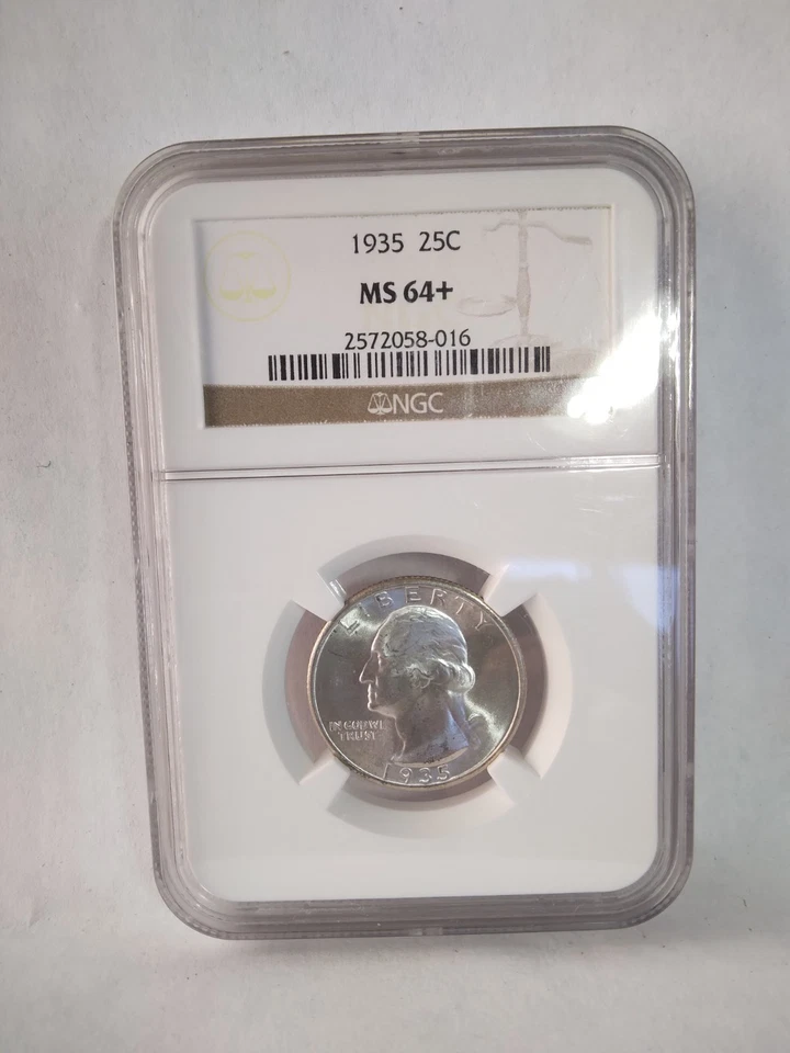 1935 MS64+ Washington Quarter NGC  - Image 1 of 2