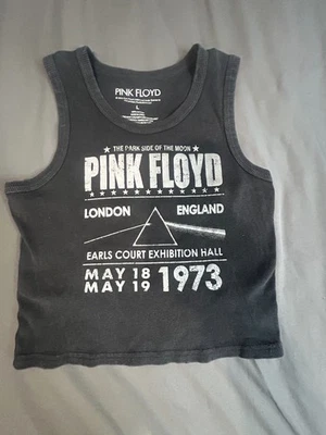 Pink Floyd Tank Top Womens Large Black Cotton The Park Side Of The Moon Graphic - Image 1 of 4